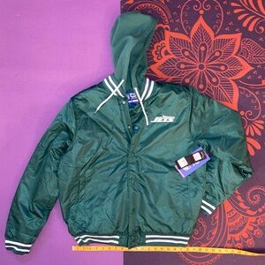 JETS NEW YORK VARSITY JACKET Licensed Team Apparel Size Medium NWT FOOTBALL!